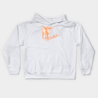 Texas Bullhorn Design Kids Hoodie